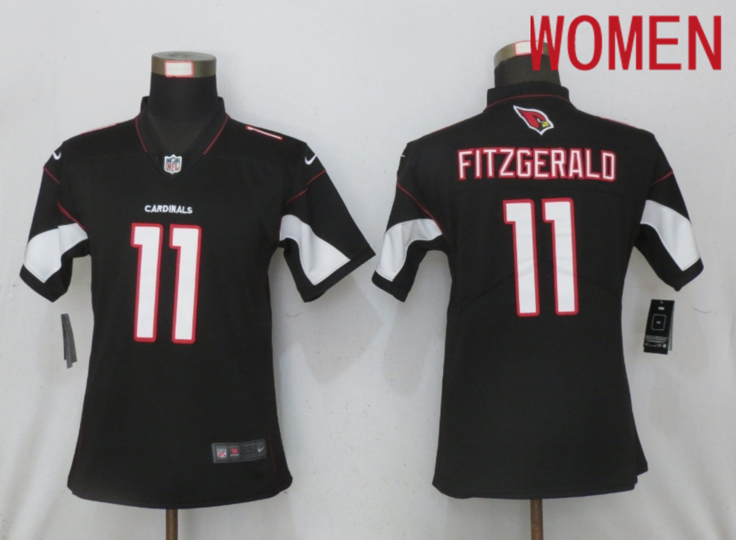 Women Arizona Cardinals 11 Fitzgerald Black 2020 Vapor Untouchable Elite Playe Nike NFL Jerseys